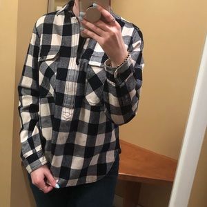 j Crew Buffalo print cozy Long Sleeve